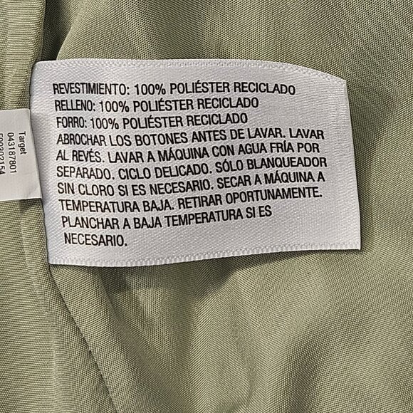 Original Use Men's Quilted Mid Weight Jacket - Olive Green Size L Snap Button Up - Picture 11 of 12